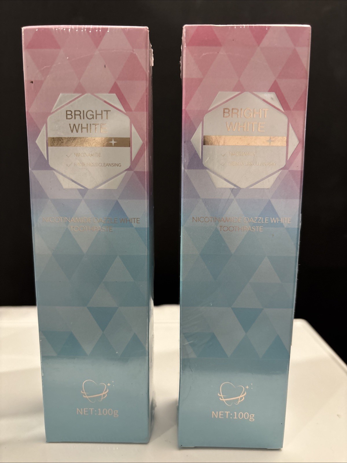 2 X Bright White Nicotinamide Dazzle Whitening Toothpaste 100g Oral Care