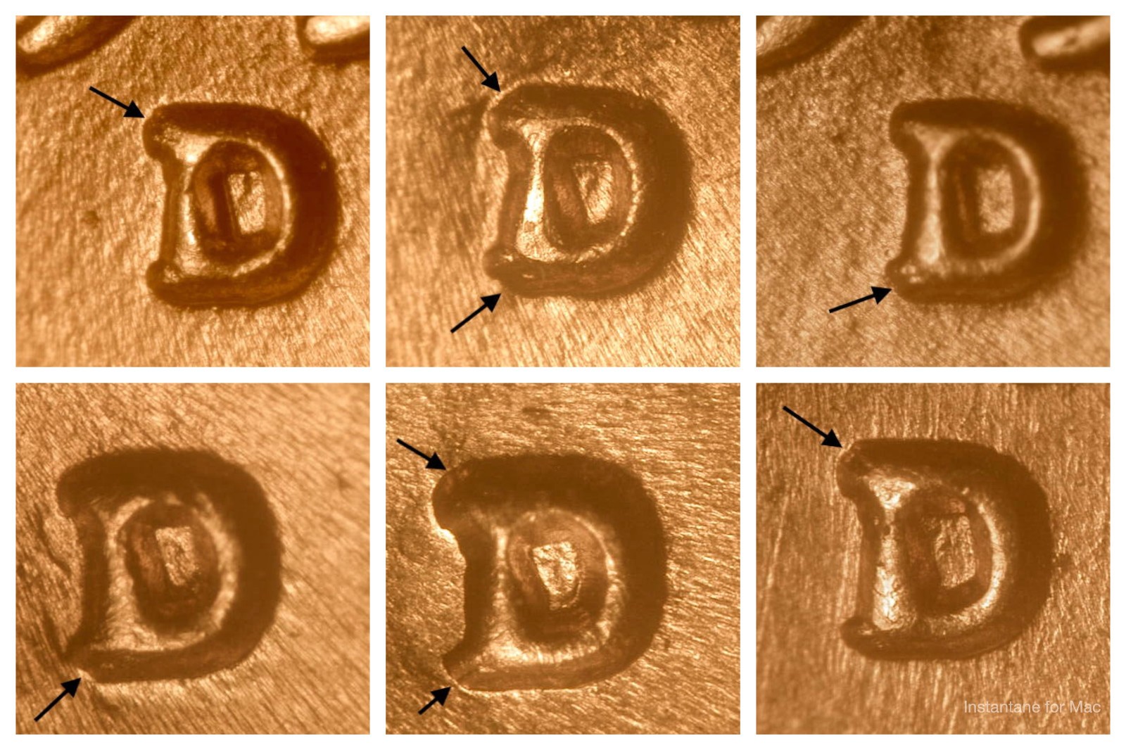 Lot of 6  1950-D RPMs Lincoln Wheat Penny Cents~Gem BU/Uncirculated Red
