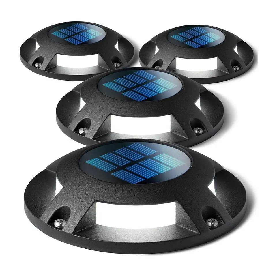Solar Driveway Lights 6 LEDs Solar Dock Deck Lights for Outdoor