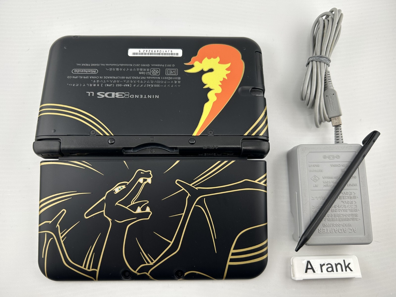 Nintendo 3DS LL XL console Charizard Edition Region is Japan with Charger/Stylus