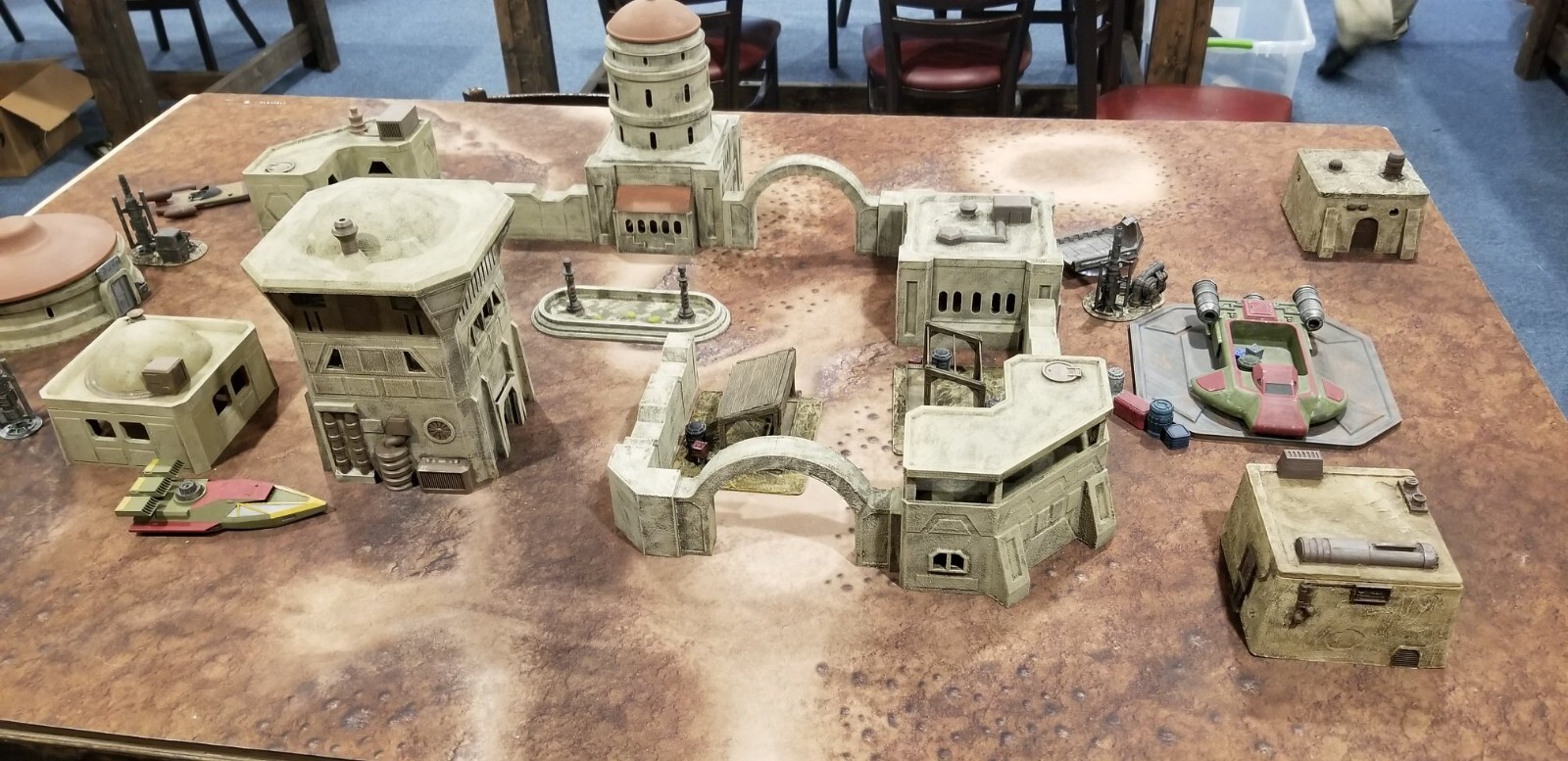 Open Second Level Corner Desert Building for 28mm Legion Sci-fi Tabletop Terrain