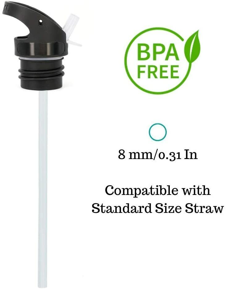 Straw Lid for HydroFlask 1.8"Wide Water Bottle Standard Mouth Double Single Wall