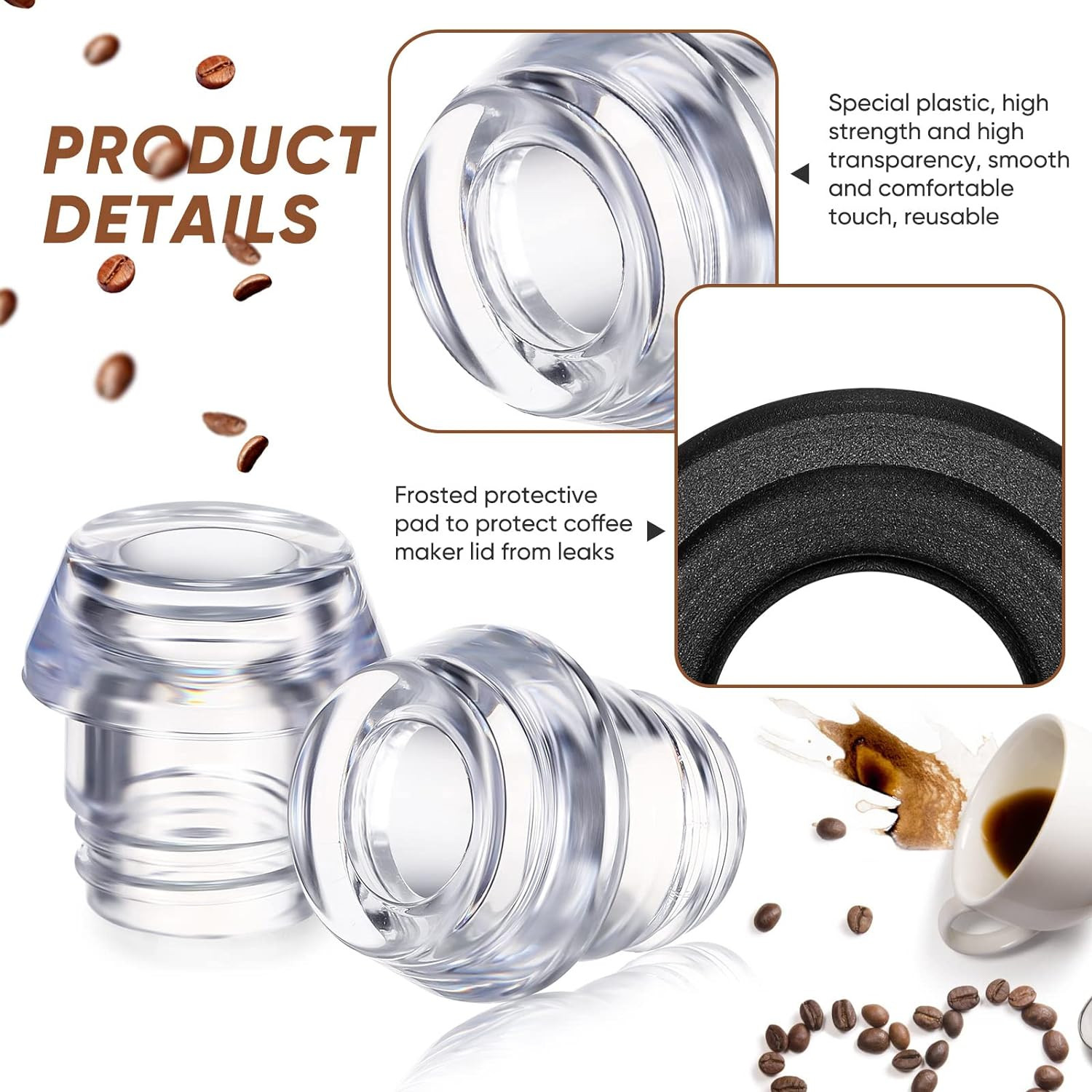 2 Sets Percolator Parts Top and Washer Ring Compatible with Farberware Yosemite