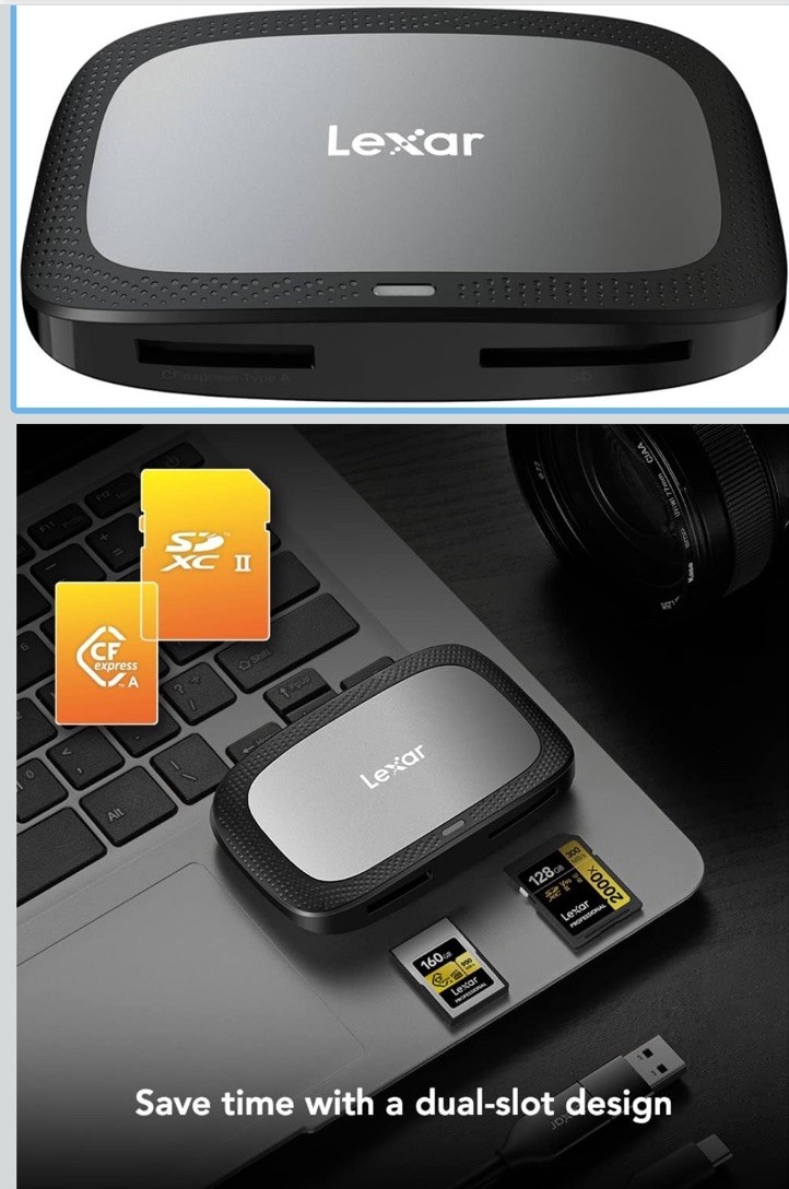 🔥Lexar Professional CFexpress Type-A/SD USB 3.2 Gen 2 Reader #LRW530U-RNBNG