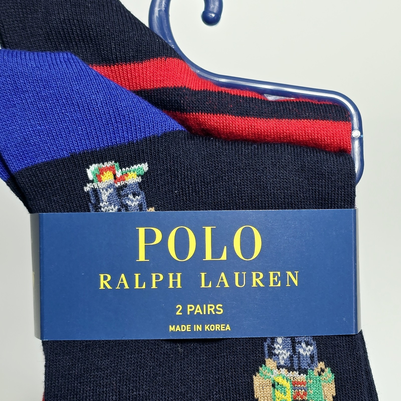 New Polo Ralph Lauren Polo Bear Men’s Crew Socks 2-Pack Dress NWT