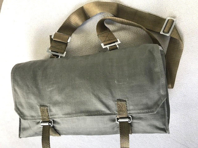 Genuine 80's Polish Army Canvas Webbing Bread Bag Military Satchel-NEW.