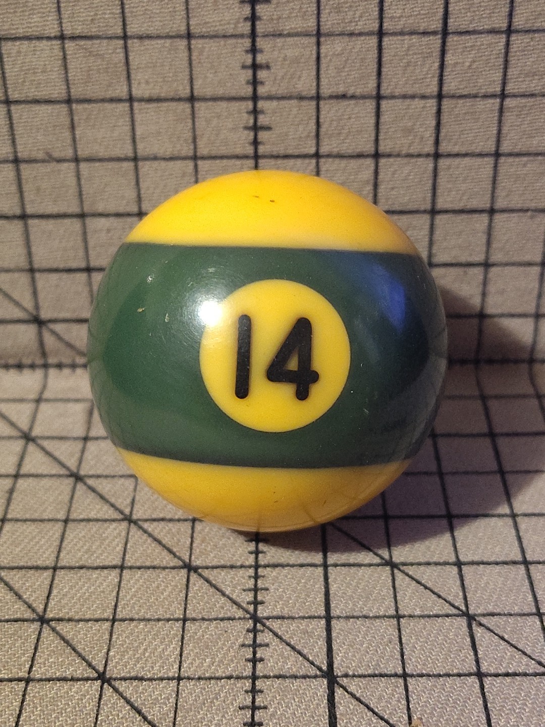 Vintage Aramith #14 Green Striped Pool Ball Billiard 2 1/4” Belgium