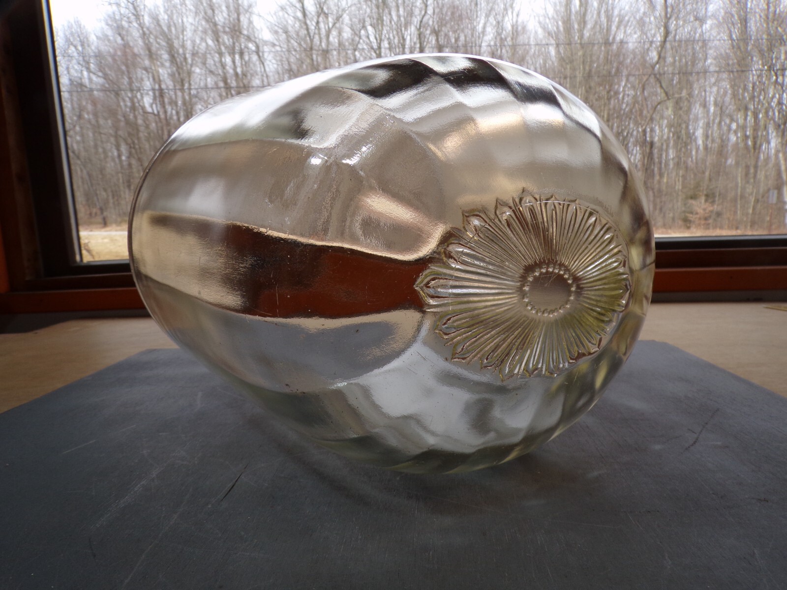 Antique or vintage kitchen counter glass dome food / butter / cheese cover.