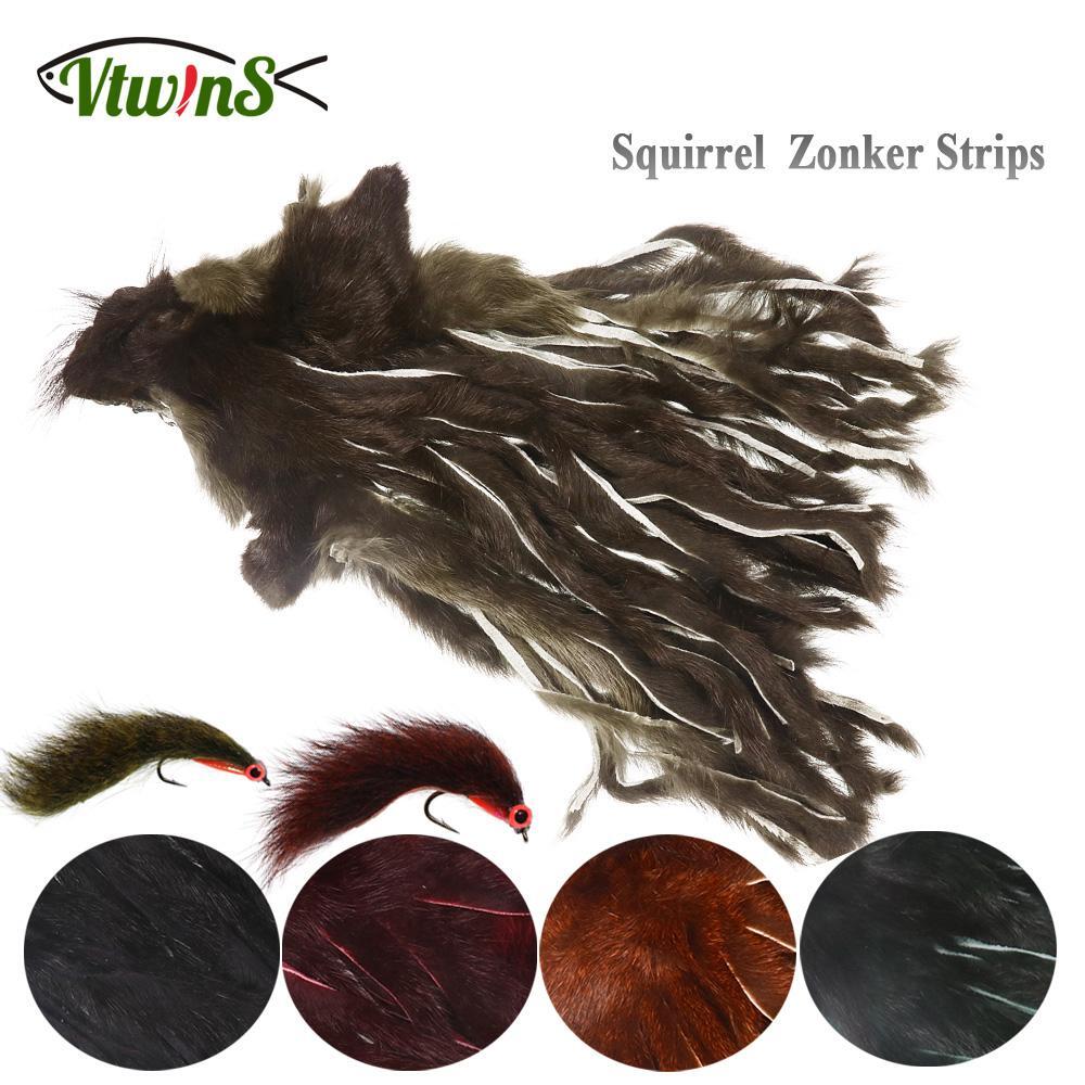 Fly Tying Pre-cut Soft Pine Squirrel Fur Material 2-3mm Narrow Zonker Strips