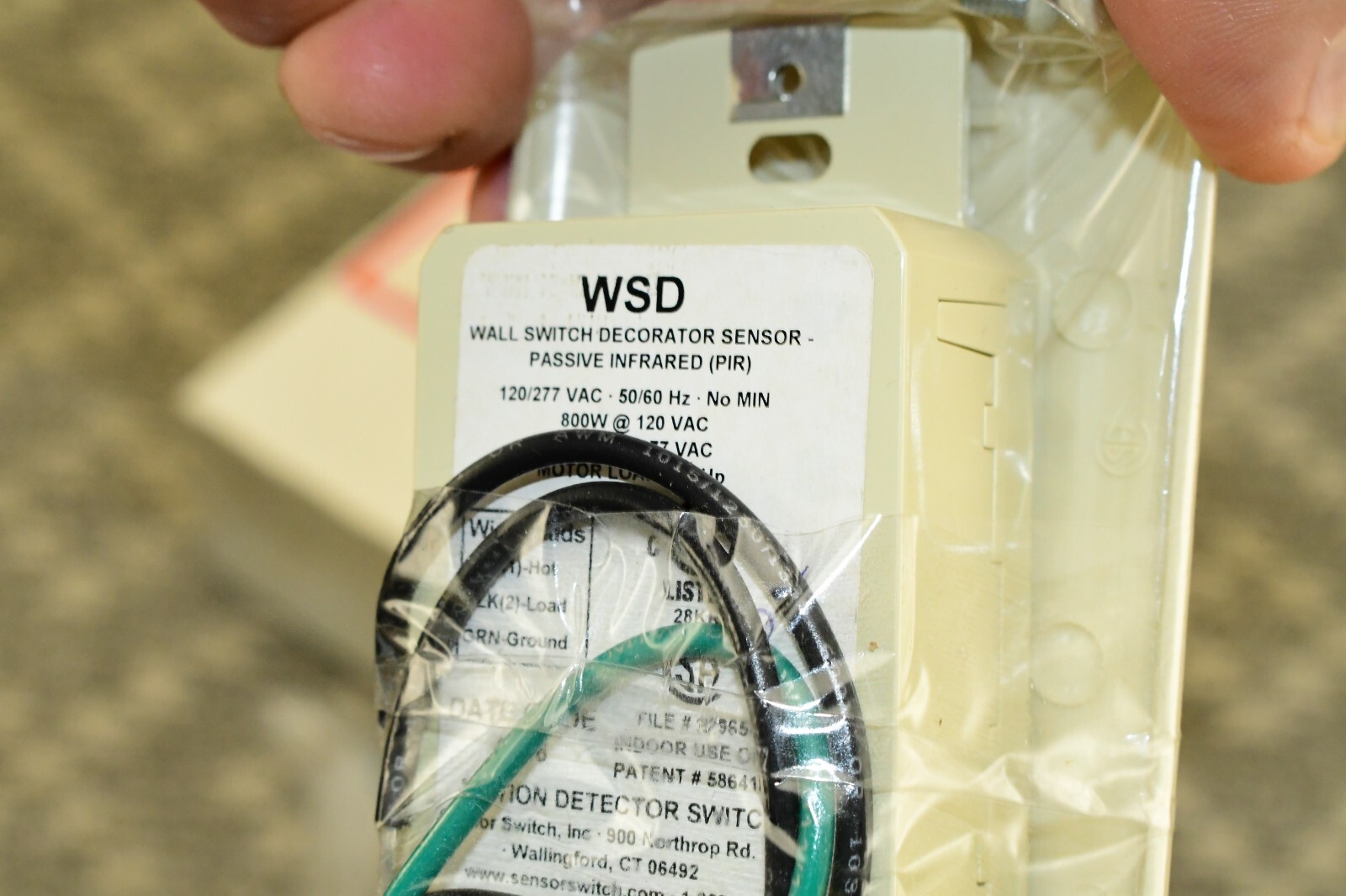 Sensor Switch WSD-I Motion Detector / Occupancy Sensor, Ivory, New