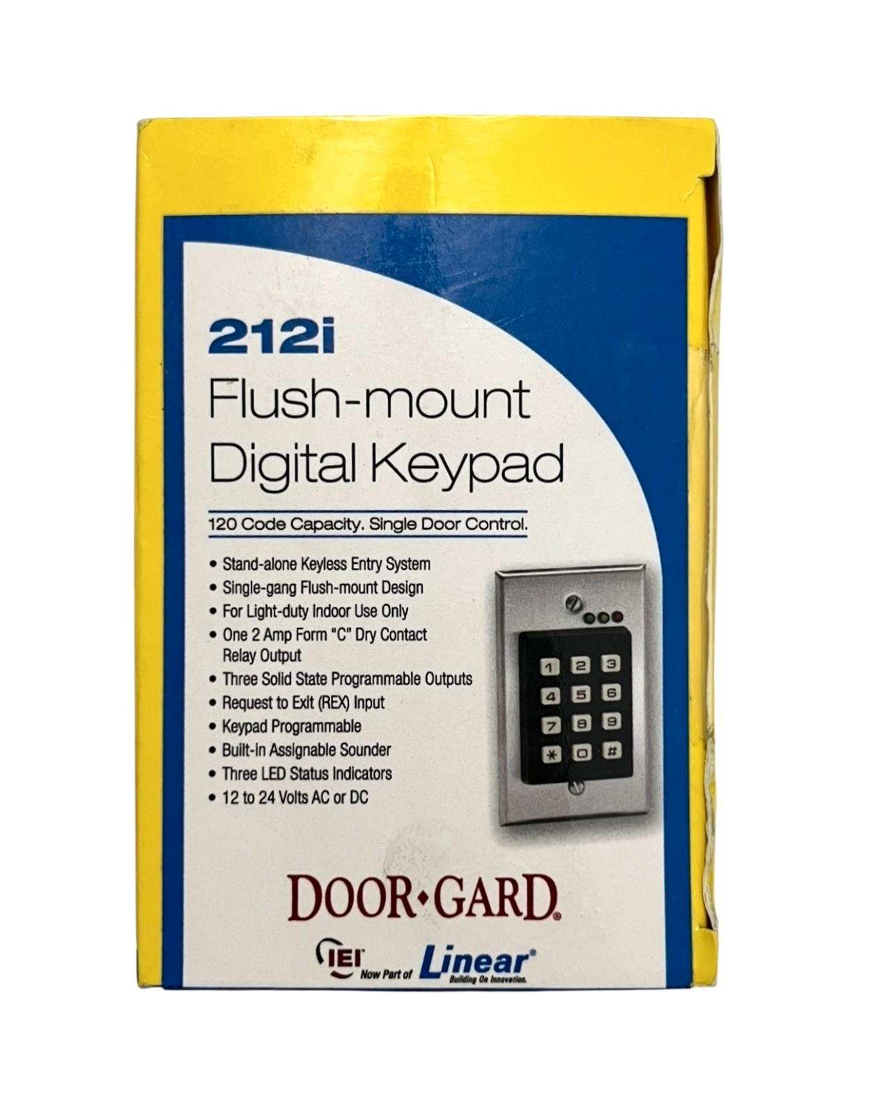Linear Door Gard 212i Flush Mount Digital Keypad