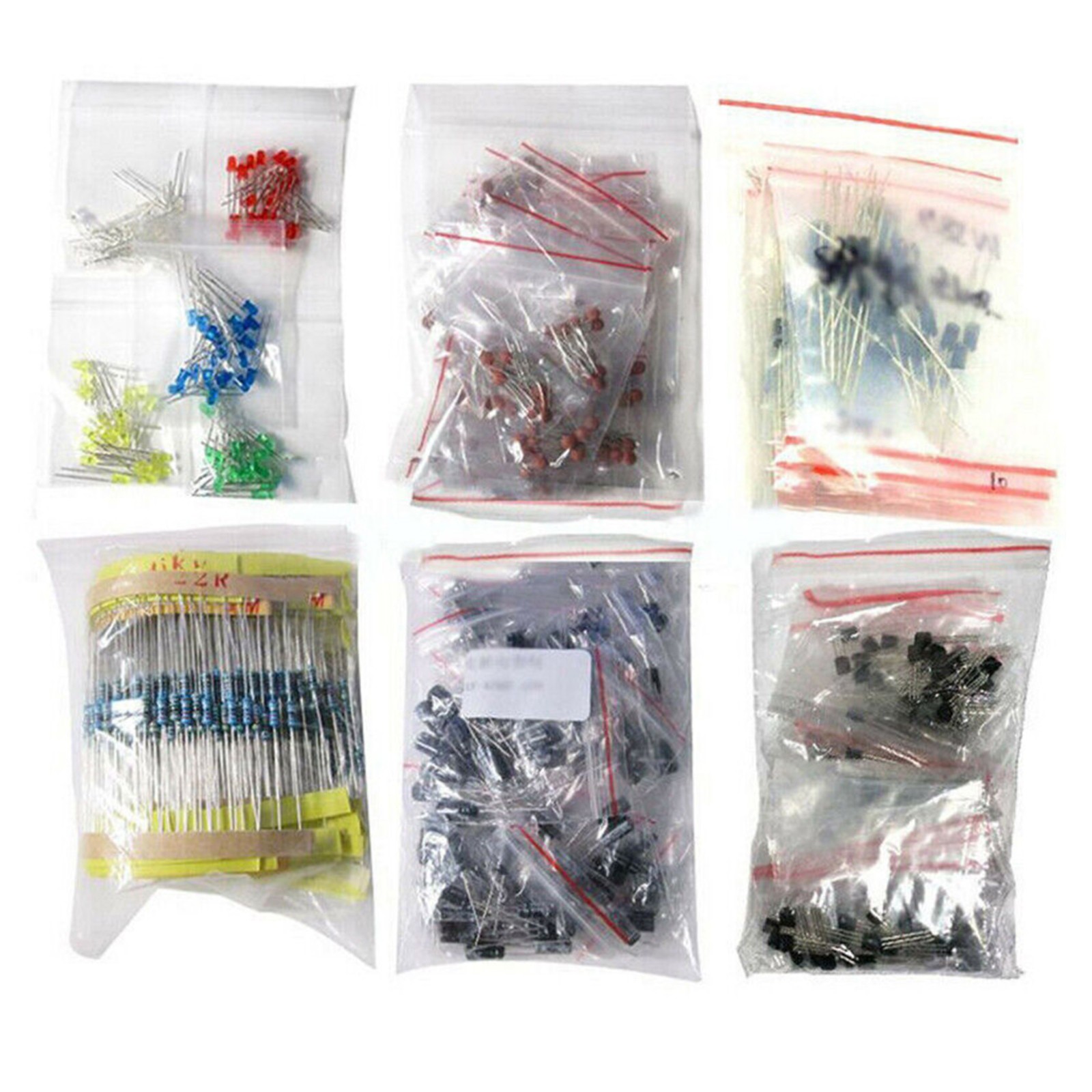 Electronic Components Kit 1390PCS LED Diodes Resistors Electrolytic Capacitors g