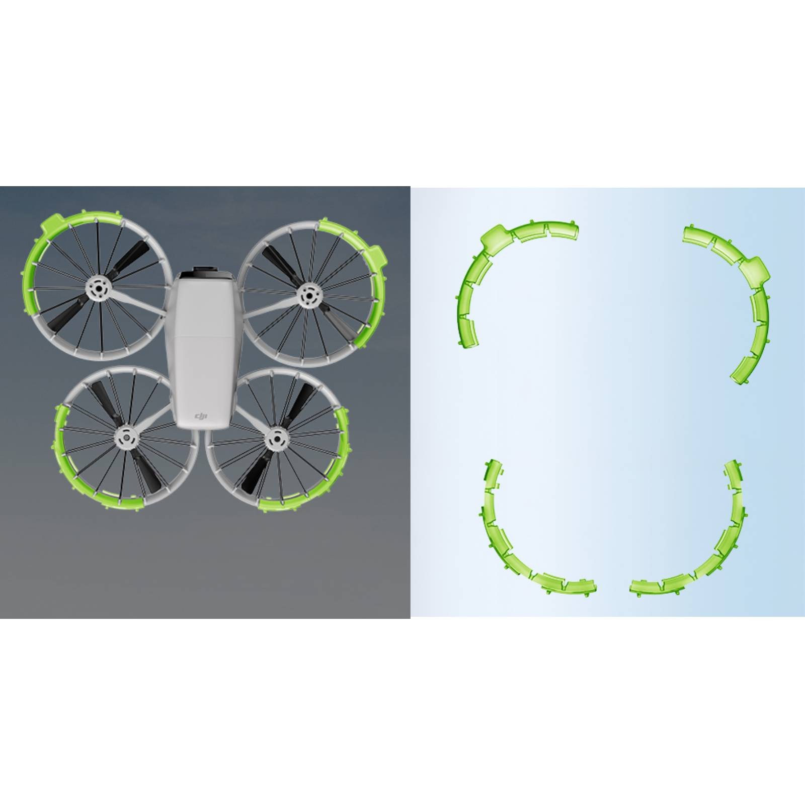 For DJI Flip Drone Paddle Propeller Blades Anti-collision Ring Guards Protector