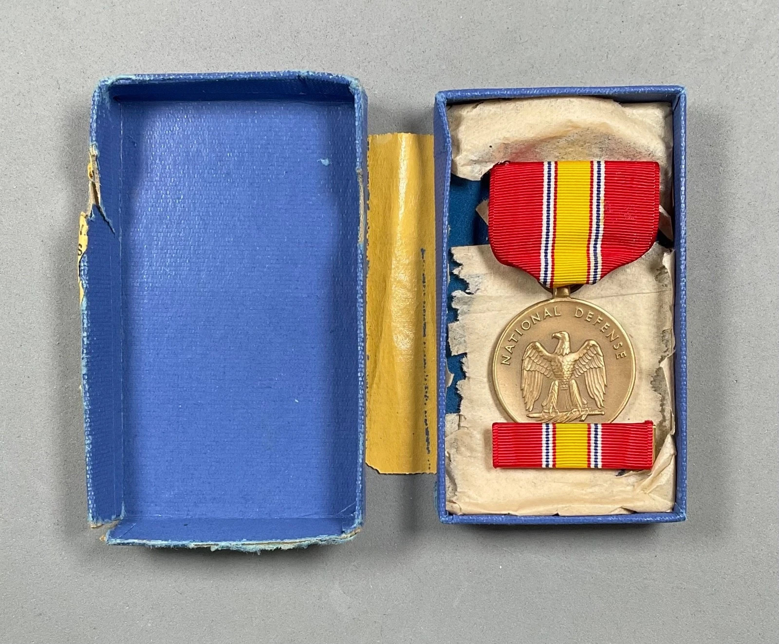 Rare 1959 National Defense Service Medal with AFB 2394 Inspection Lable RARE
