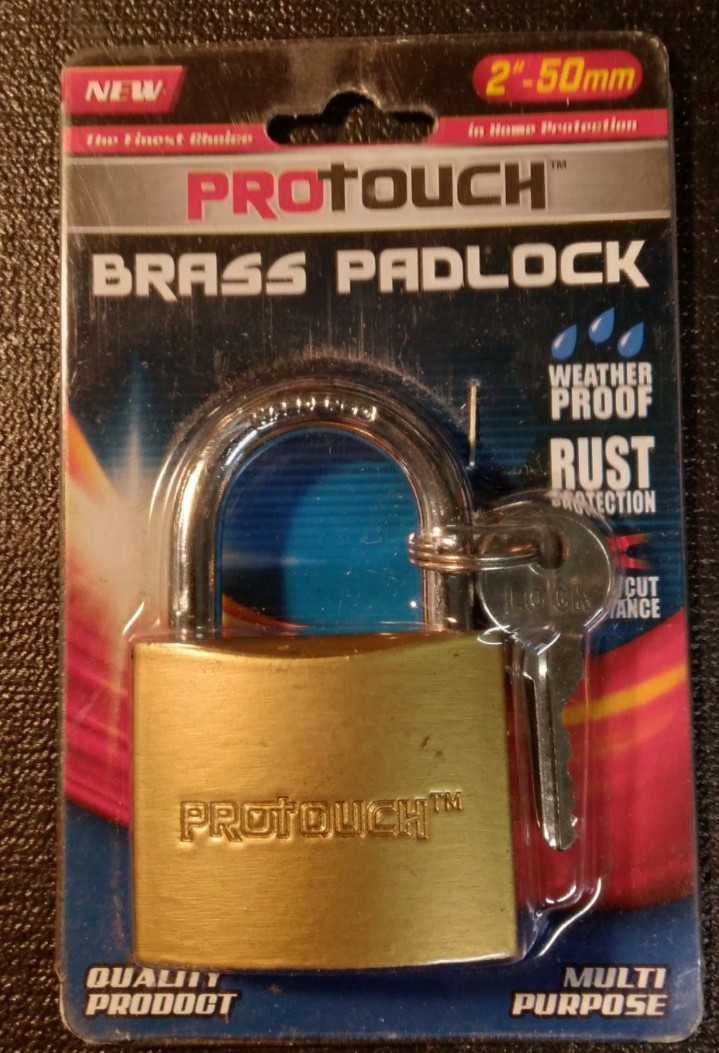 PRO TOUCH 2IN.BRASS PADLOCK NEW
