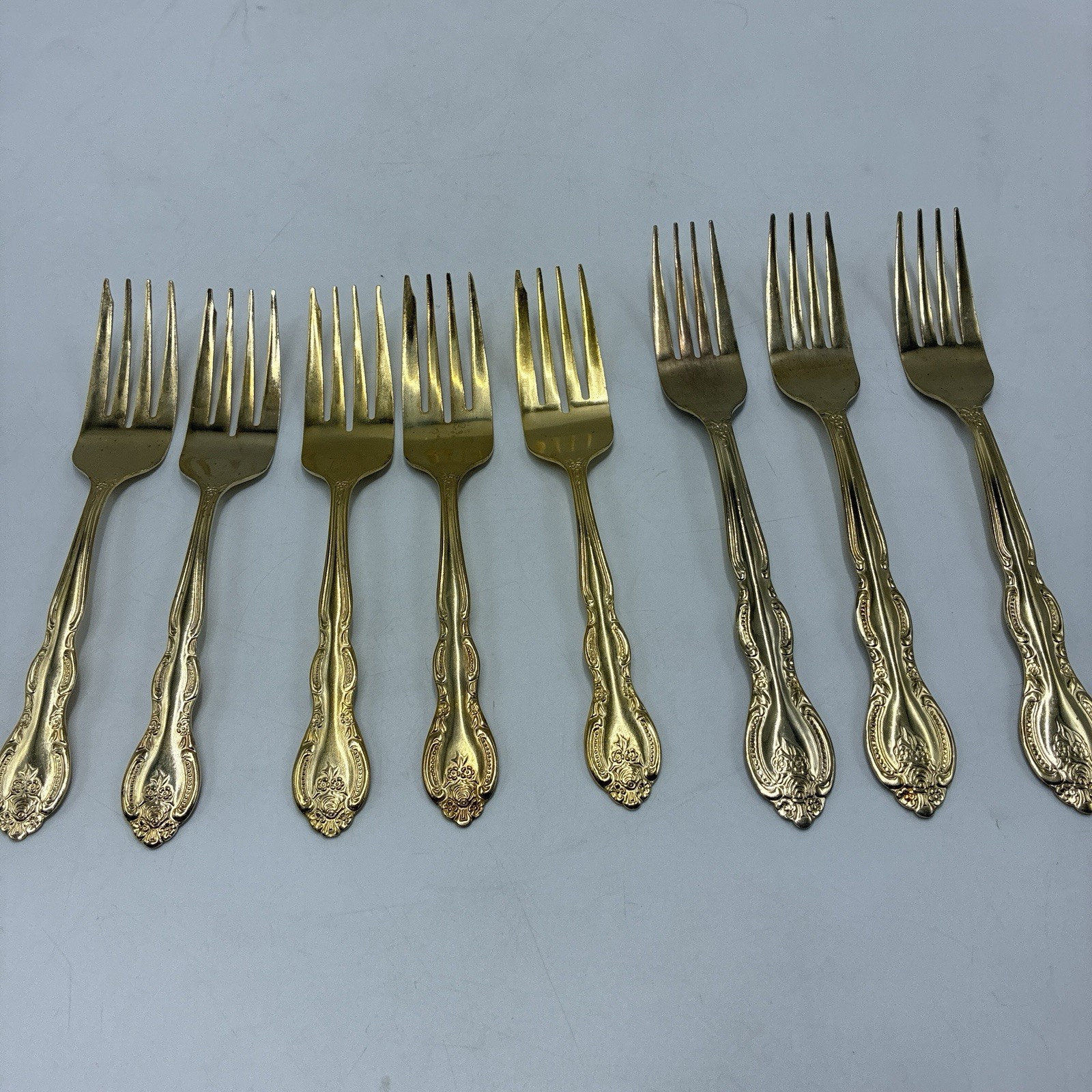 INTERNATIONAL SAN MARCOS GOLD 3 Dinner Forks 5 salad forks