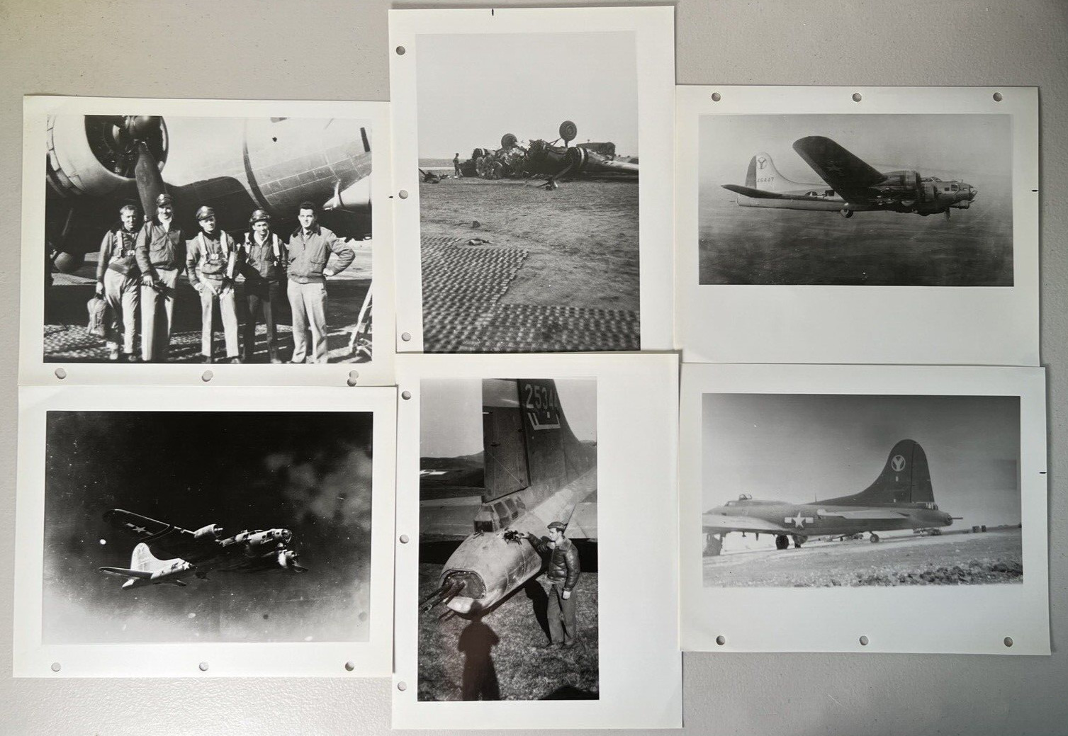 WWII B&W 8x10 Glossy Reprint B-17 Fighter Plane S/6 2nd Bombardment Group