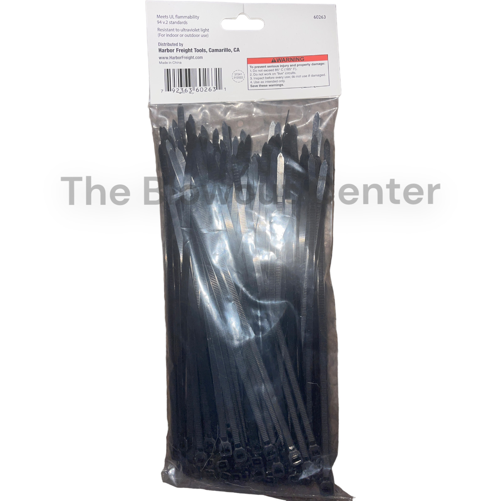 Black Cable Zip Ties Nylon Plastic 8" High Strength 100 pc UV Resistant HD
