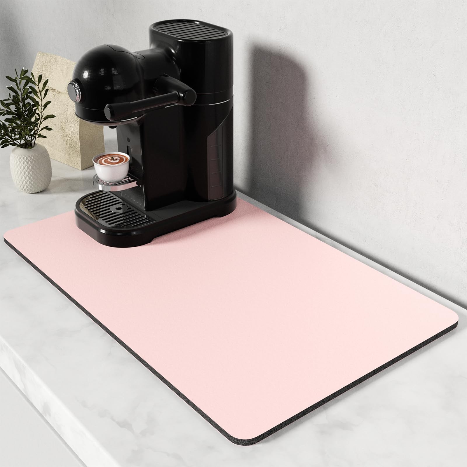 Rnivvi Coffee Mat, 12" x 19" Bar Mats for Espresso x 19", A-pink
