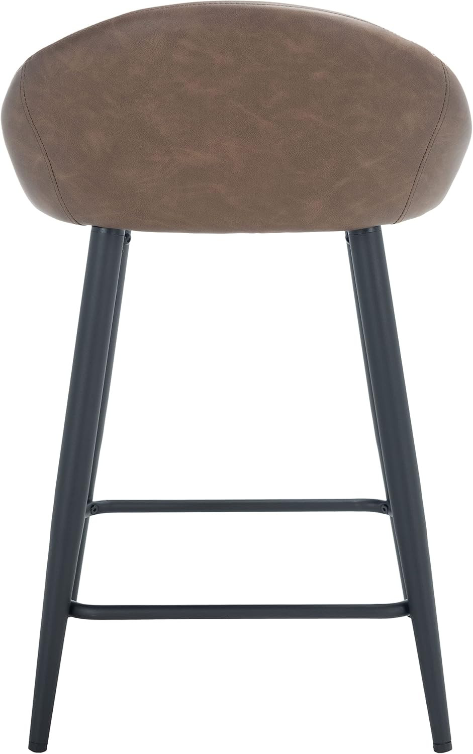 Anson Saddle Brown Faux Leather 25-Inch Counter Stool by Home
