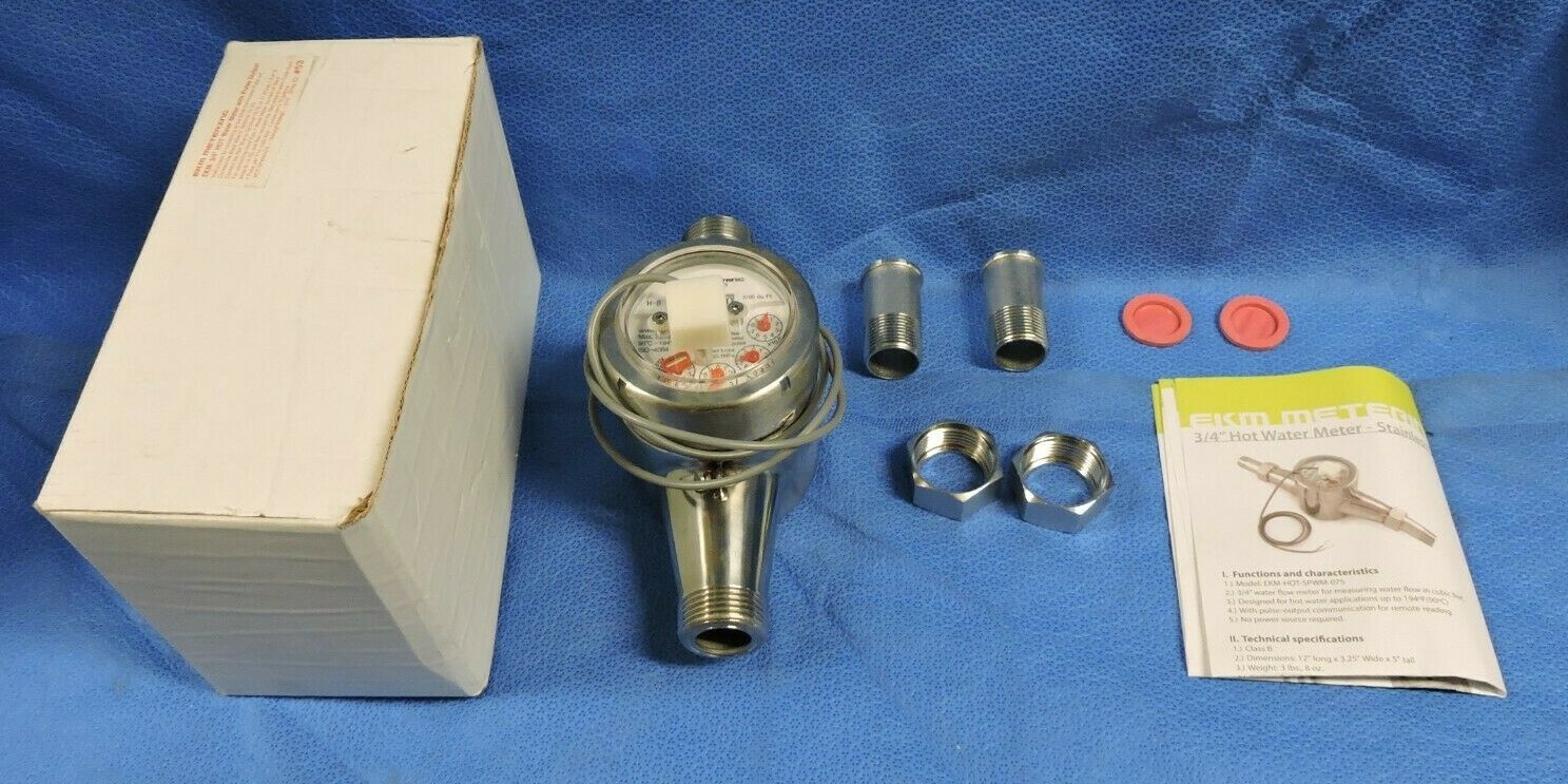 NEW EKM Metering 3/4" Water Meter - Stainless Steel, Pulse Output  SPWM-075