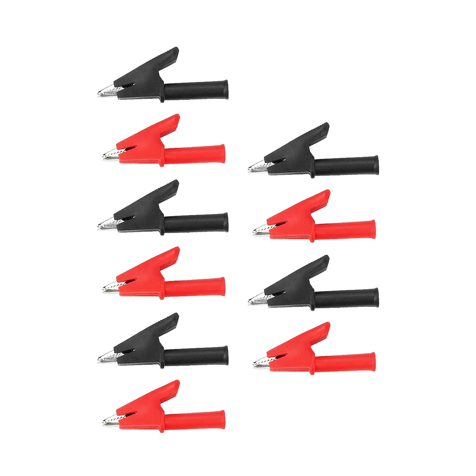 10PCS Fully Insulated Crocodile Clips for Electrical Testing and Jumpers