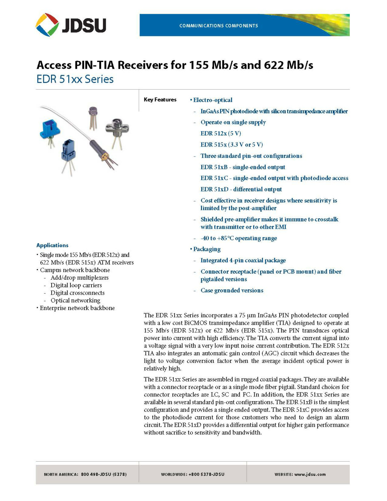 Photo Diode – InGaAs High Sensitivity Light Detector With TIA Amplifier