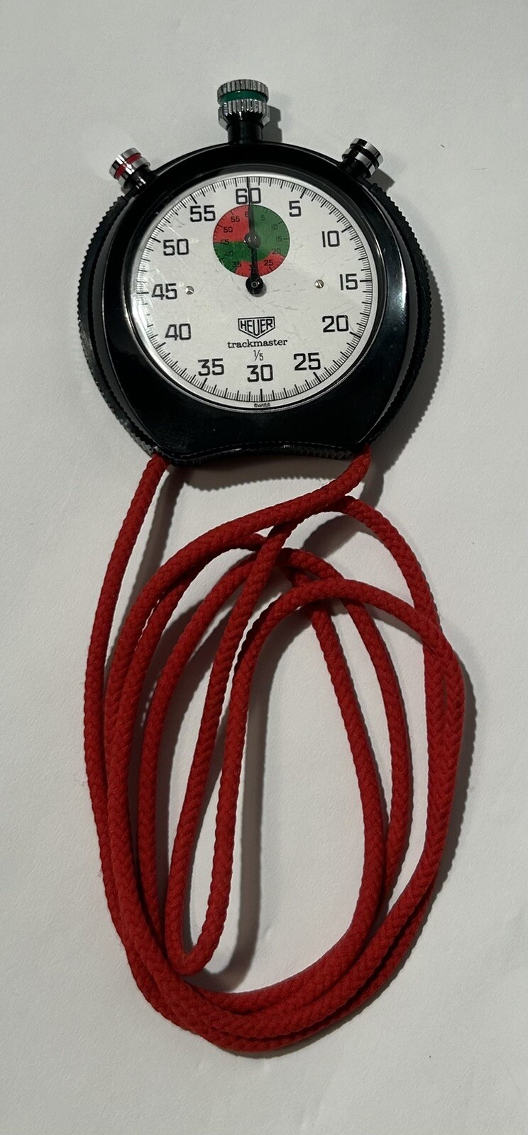 HEUER Trackmaster 1/5 Stopwatch Swiss (Vintage & Rare!) Very Good Condition