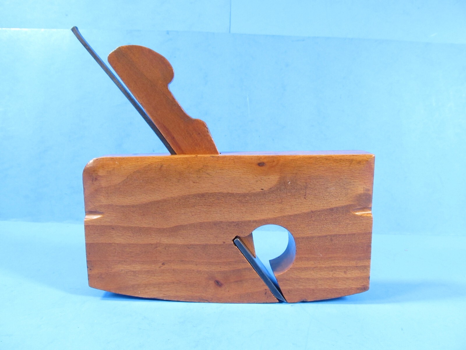 showy Hunt & Wiseman St Louis MO compassed wood rabbet molding plane 6-3/8" long