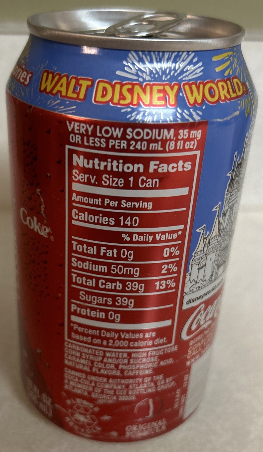 2004 COCA-COLA CLASSIC 12oz. Empty Pull Tab Aluminum Soda Can, Walt Disney World