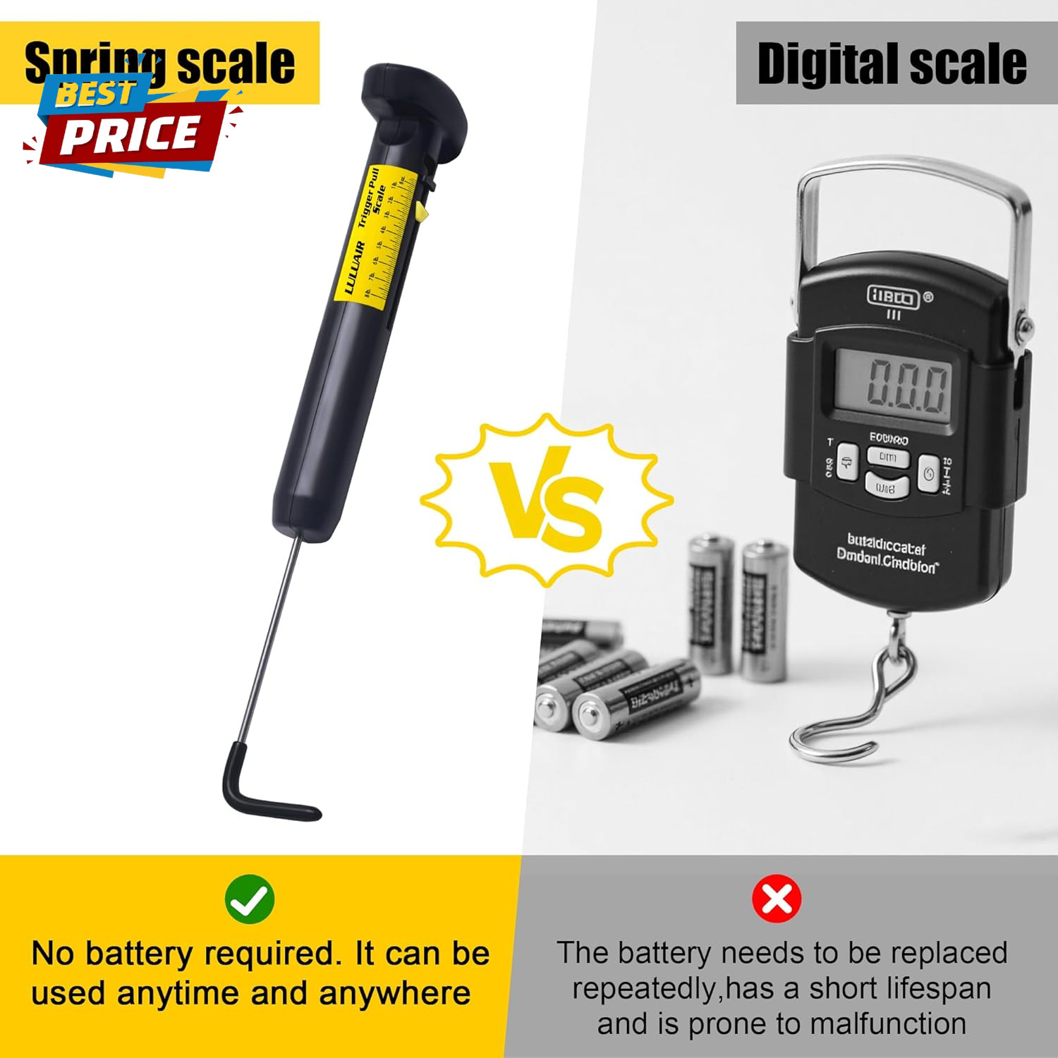 Manual Trigger Pull Scales, Mechanical Trigger Pull Gauge with Values Ranging fr