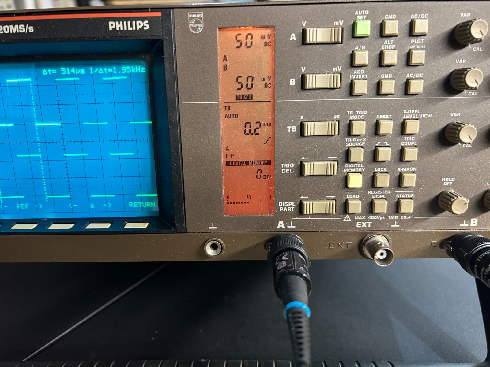 Phillips PM3335 50MHz 20MS/s Oscilloscope