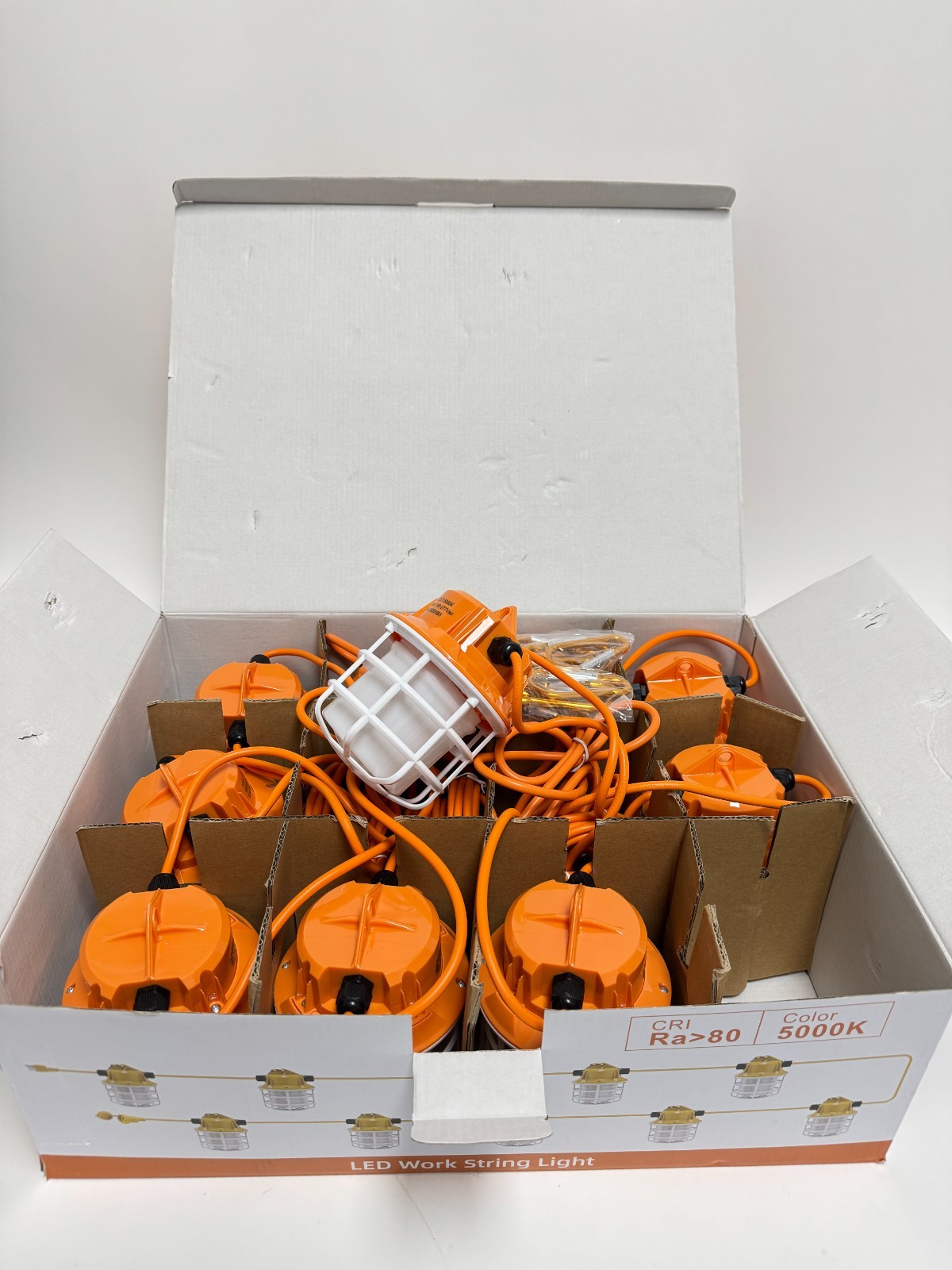NS 1EG-NS-100FT LED Construction String Work Lights 150W 1500LM 110-277V 5000K