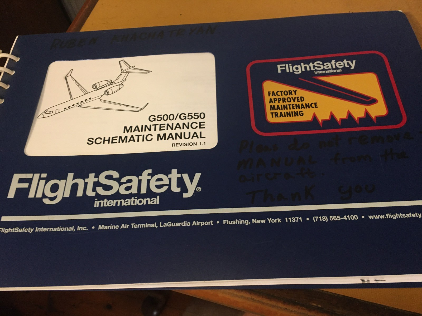Gulfstream G500 & G550 Maintenance Training Schematic Manual