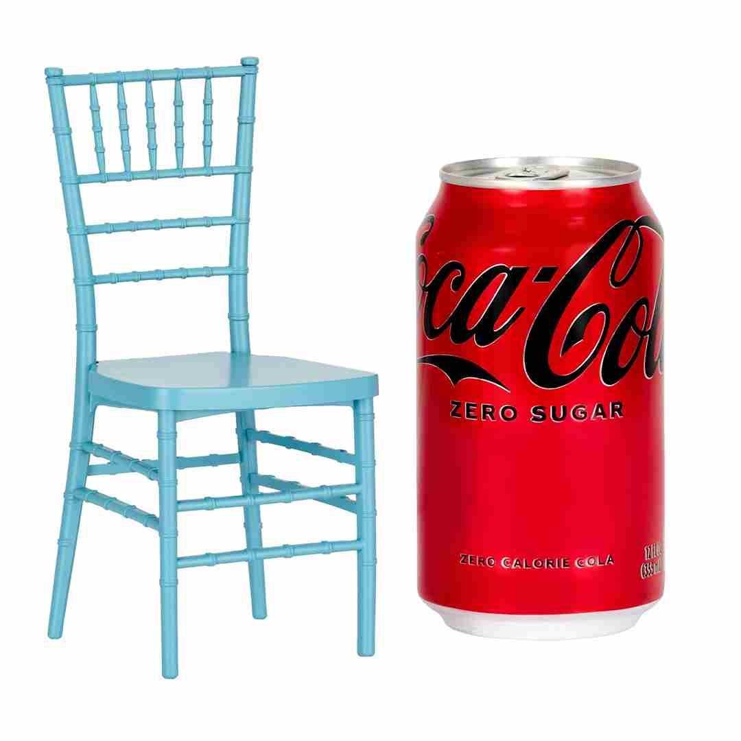 Turquoise Blue Mini Chiavari Chair 1:6 Scale Model by Chivari