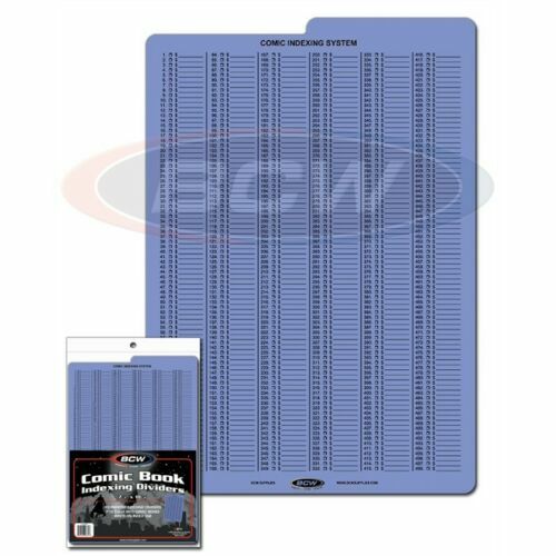 BCW Comic Book Tall / Indexing / Regular DIVIDERS Write-on High Quality