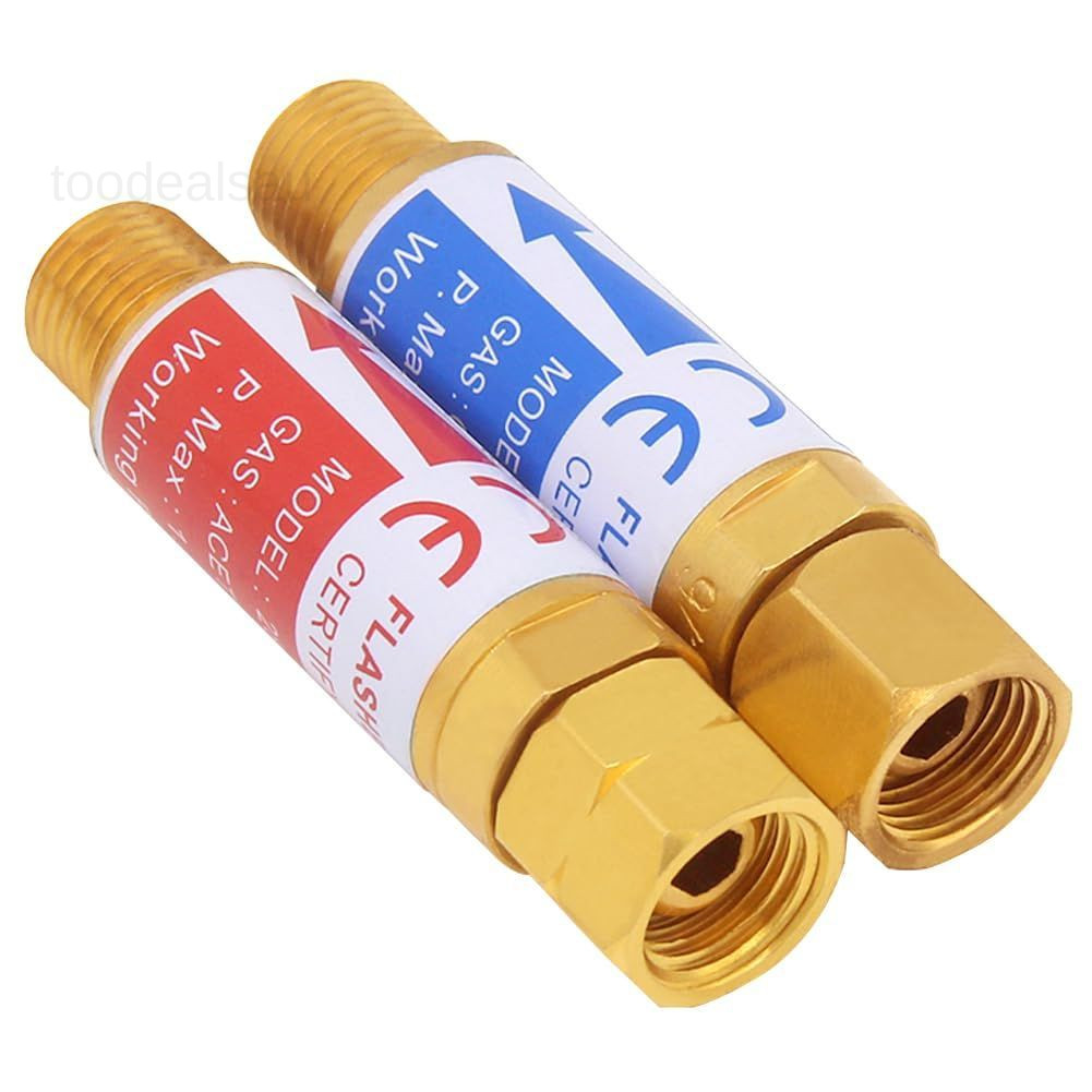 Oxygen & Acetylene/Propane Flashback Arrestors Set Regulator End 9/16-18 Threads