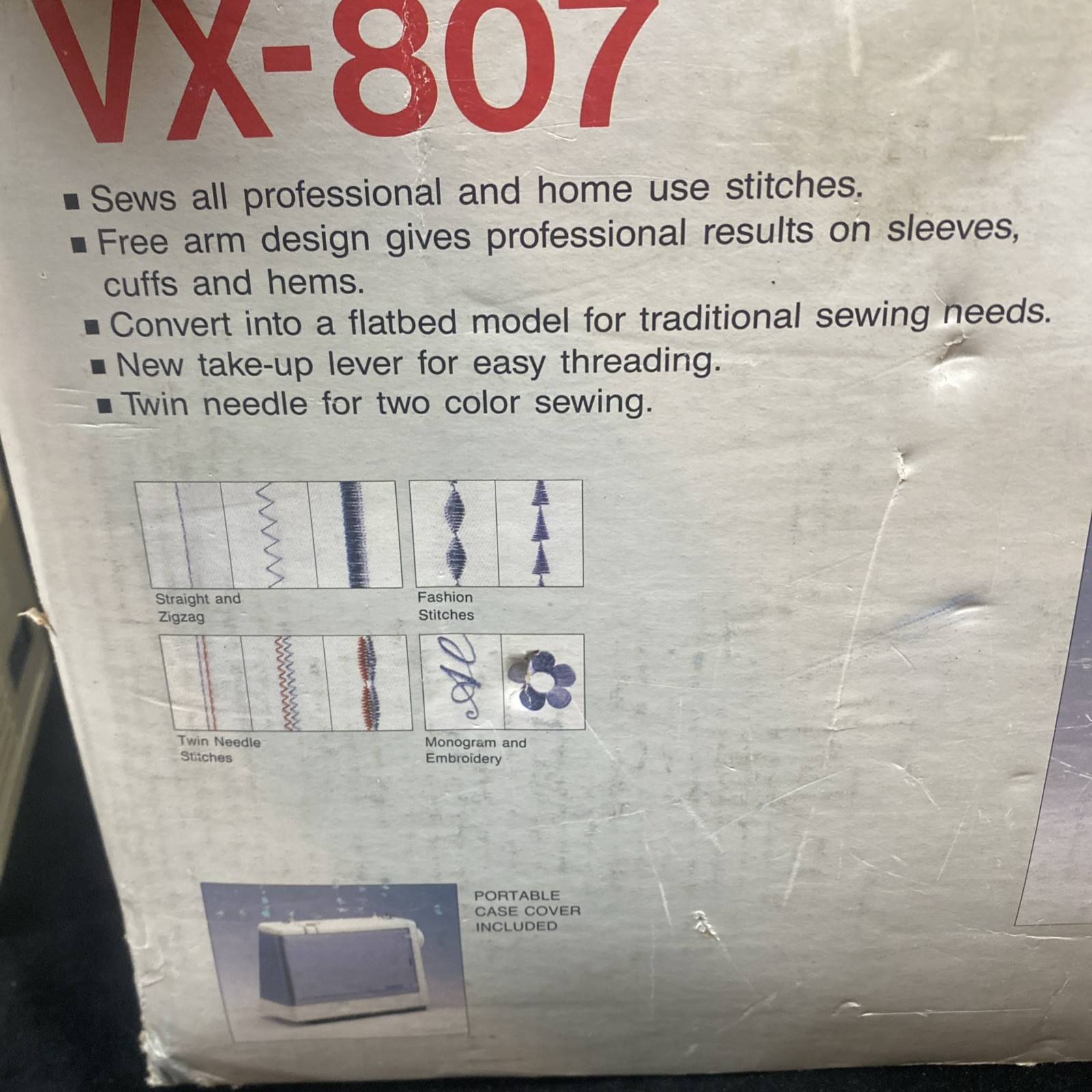 Brother VX-807 Sewing Machine With Box Manual & Foot Pedal