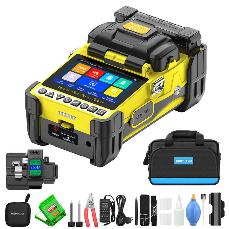 AUA-15F Optical fiber fusion splicer six motors 18s Heating 8s splicing OPM+VFL
