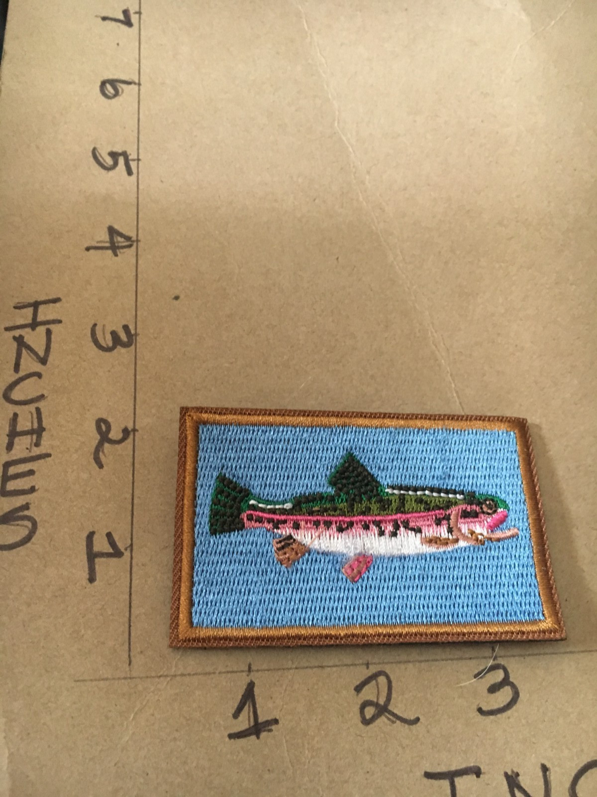 Rainbow Trout morale patch hook & loop back 7/10/26