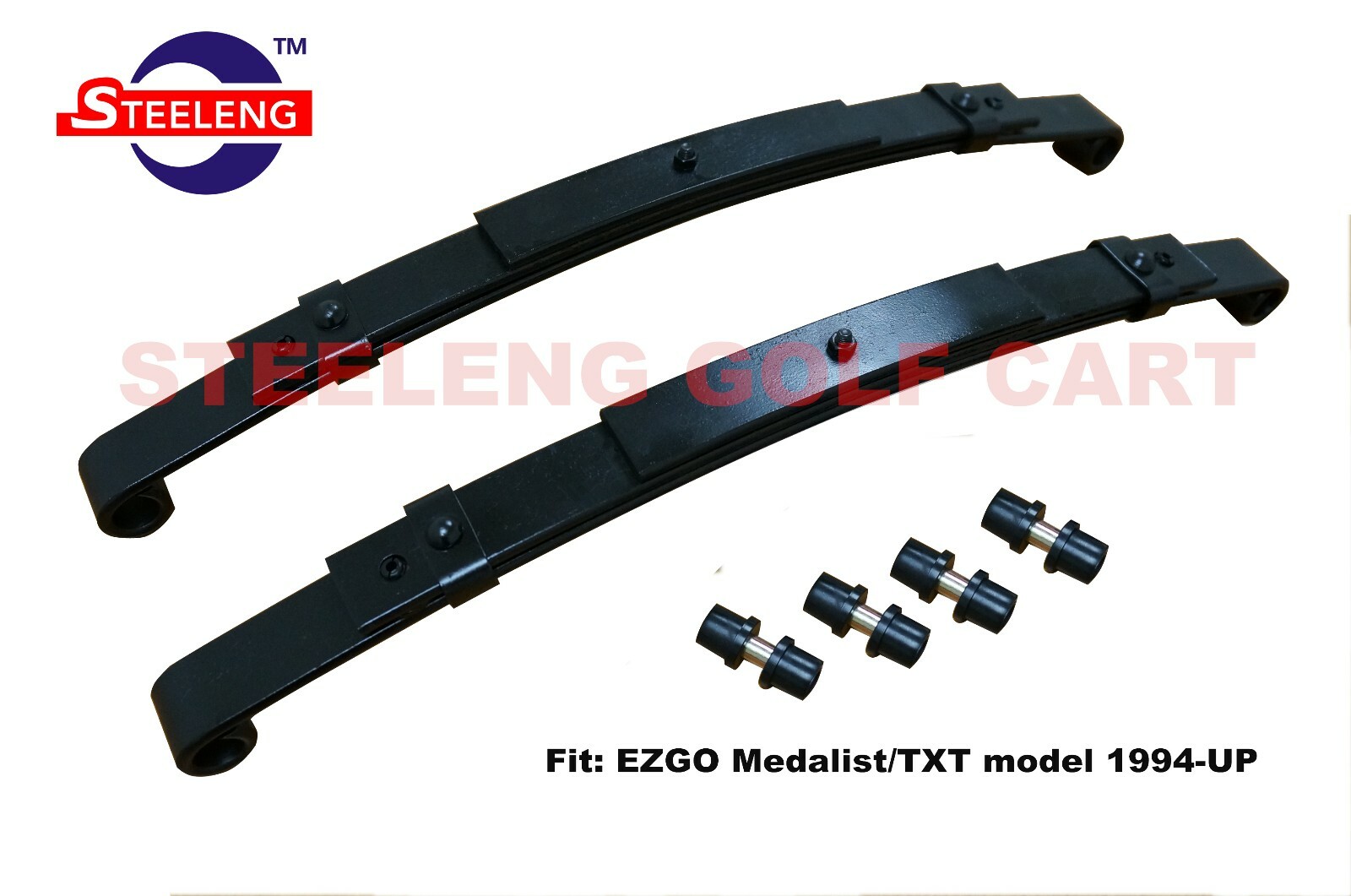 Heavy Duty Rear Leaf Springs for EZGO TXT 1996-2013 Golf Cart (Set of 2)