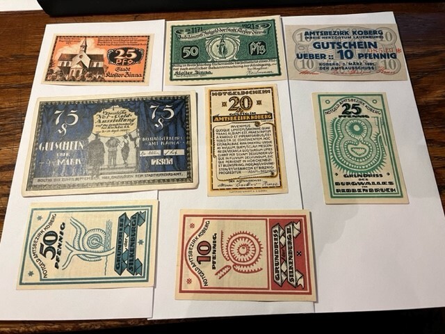 1920's Germany Notgeld Group of 8 CU #544
