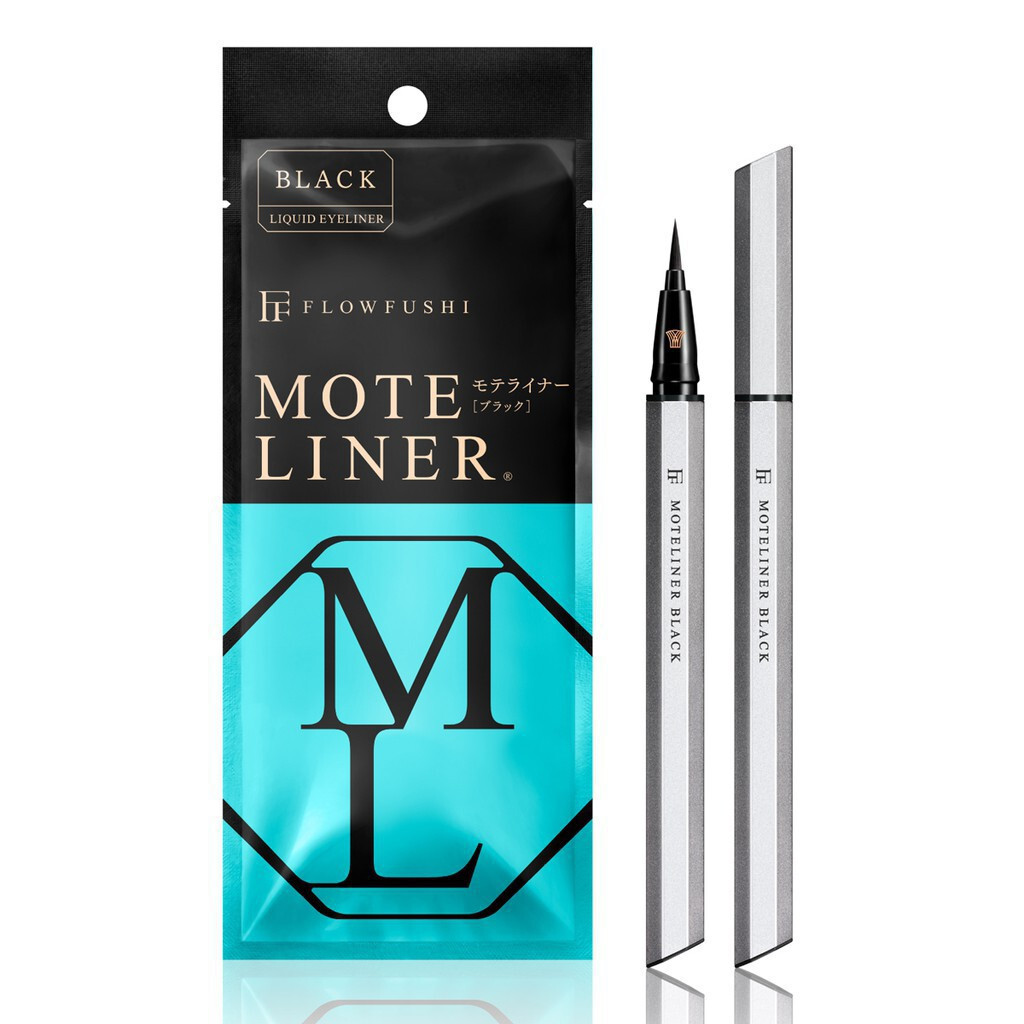 [FLOW FUSHI] Mote Liner BLACK Liquid Takumi Eyeliner Kumano Brush Tip 0.55ml NEW