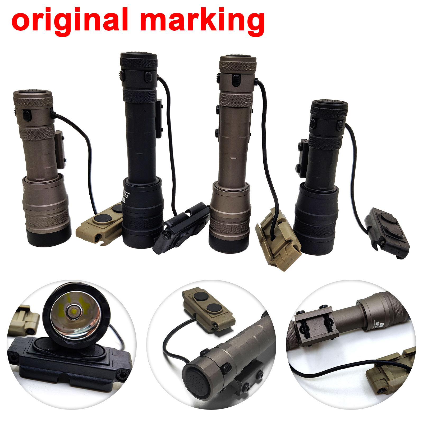 Rein1.0 2.0 LED Tactical Flashlight Outdoor Hunting Weapon Light with Switch