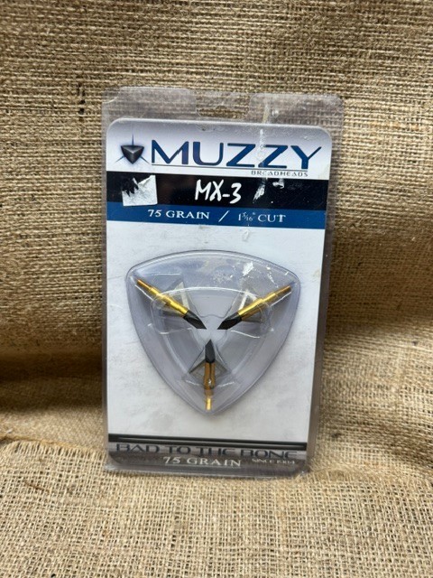 Muzzy Mx-3, 75 Grain, 1.3/16th” Cut Broadhead’s *New
