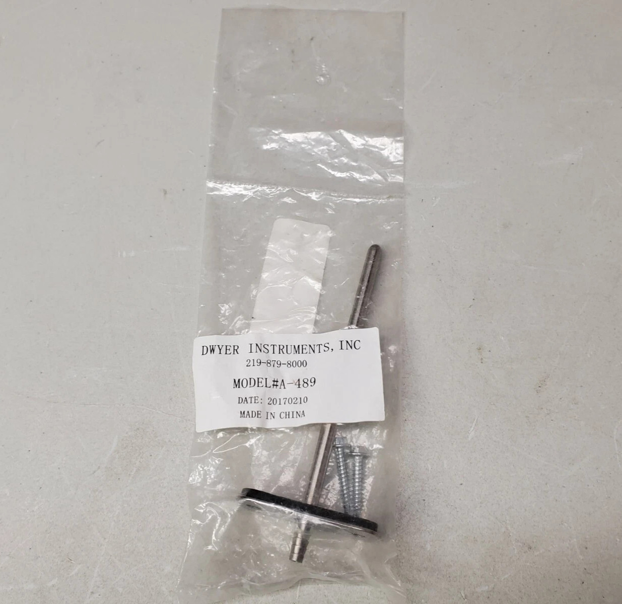 Dwyer Instruments A-489 HVAC Duct 4" Stainless Steel Static Pressure Tip Flange