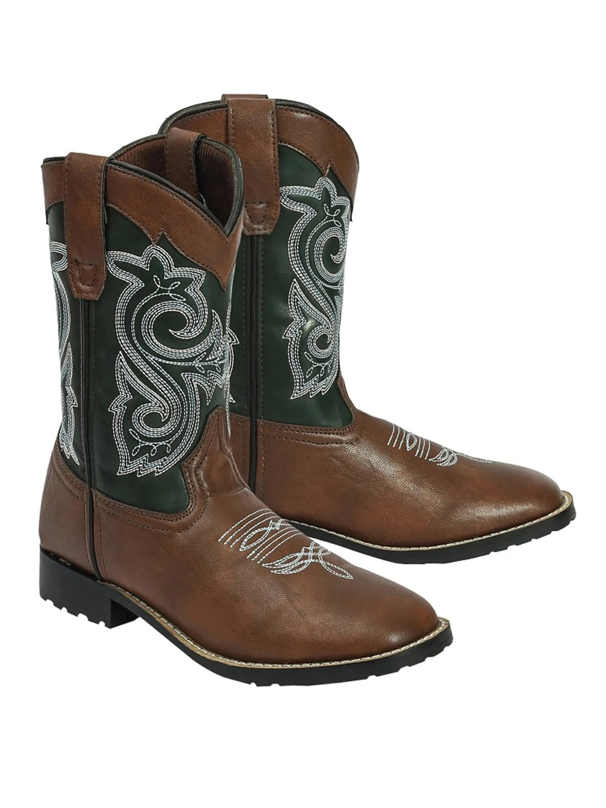 TuffRider Youth Assateague Island Rounded Toe Western Cowboy Boots Brown w