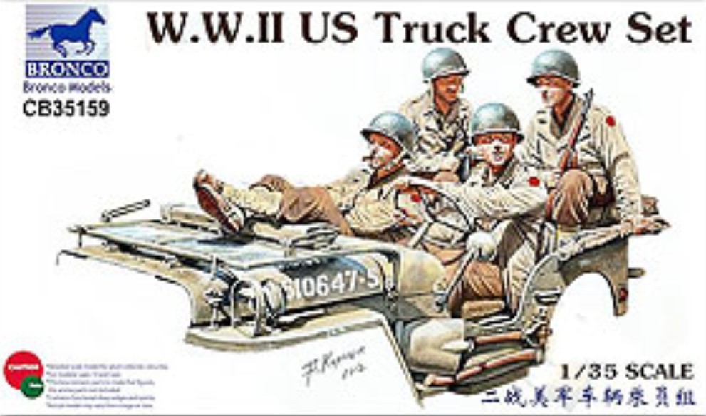 Bronco Model kit CB35159 1/35 WWII US Truck Crew Set (4 figures)