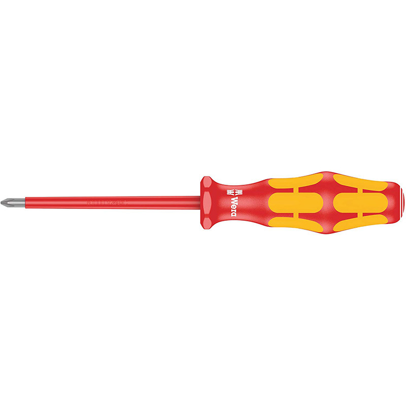 Wera 05006154001 Kraftform Plus VDE 162i PH Phillips Insulated Screwdriver, PH 2