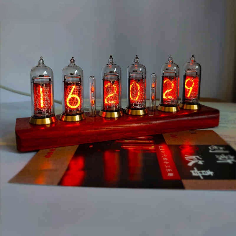 IN14 Retro Glow Nixie Tube Clock Bluetooth Control Brightness Adjustable